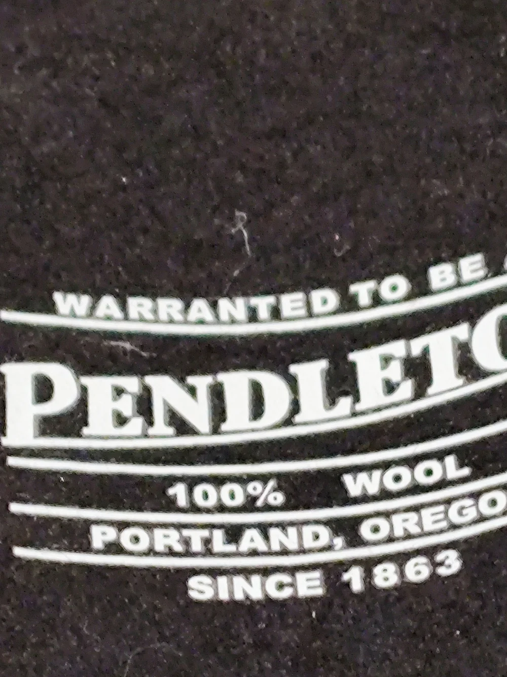 Pendleton Black 100% wool Fedora/Outback with Branded Leather Band